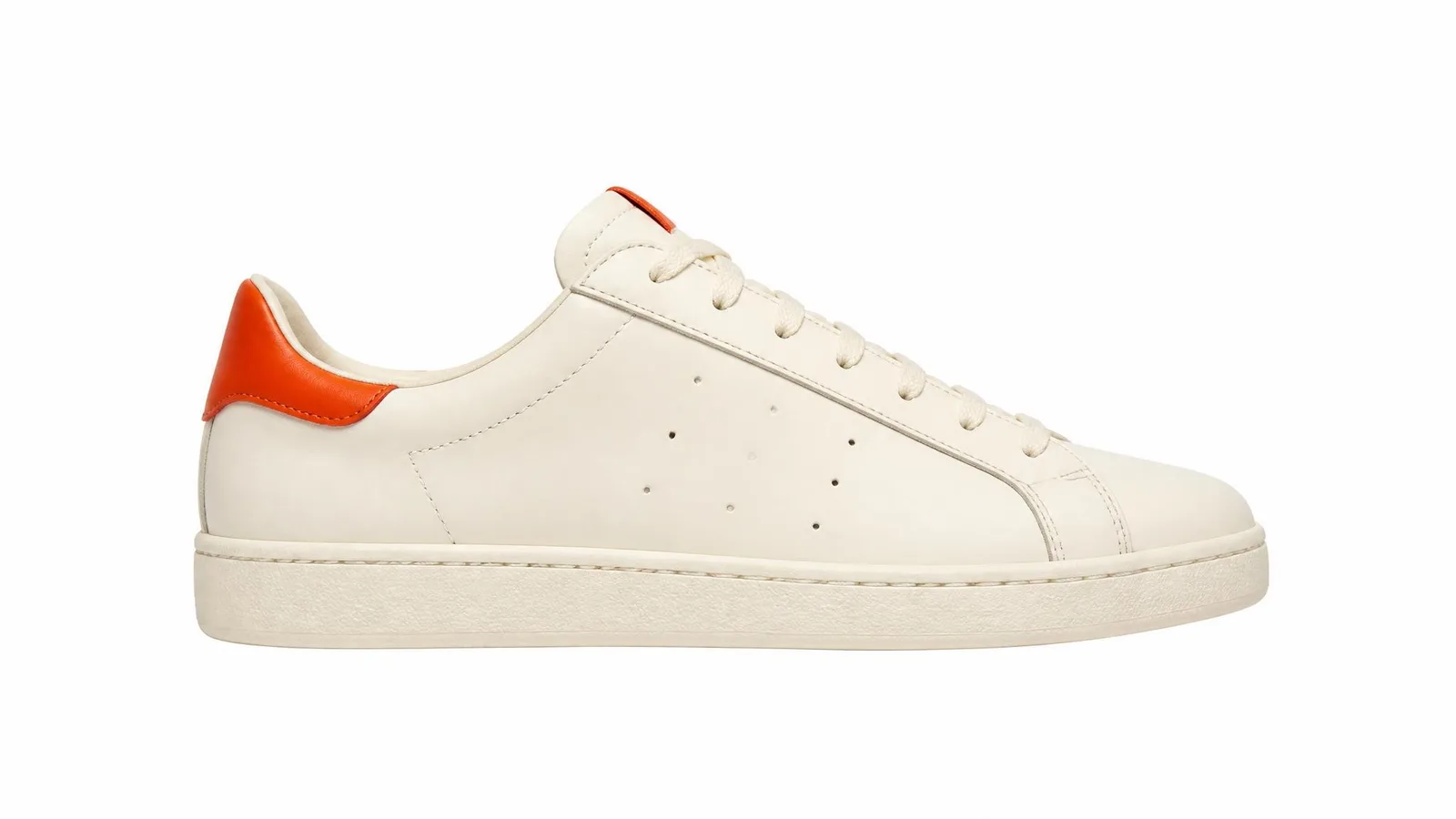 A single premium leather sneaker photographed in side-profile against a white background in catalogue style, representing a carefully chosen grail in a personal collection.